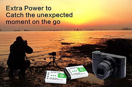 NP-BX1 ENEGON Replacement Battery (2-Pack) and Rapid Dual Charger for Sony NP-BX1 and Sony Cyber-shot DSC-RX100, DSC-RX100M II/II/////VA, DSC-RX100 M4/M5/M6/M7, HDR-CX