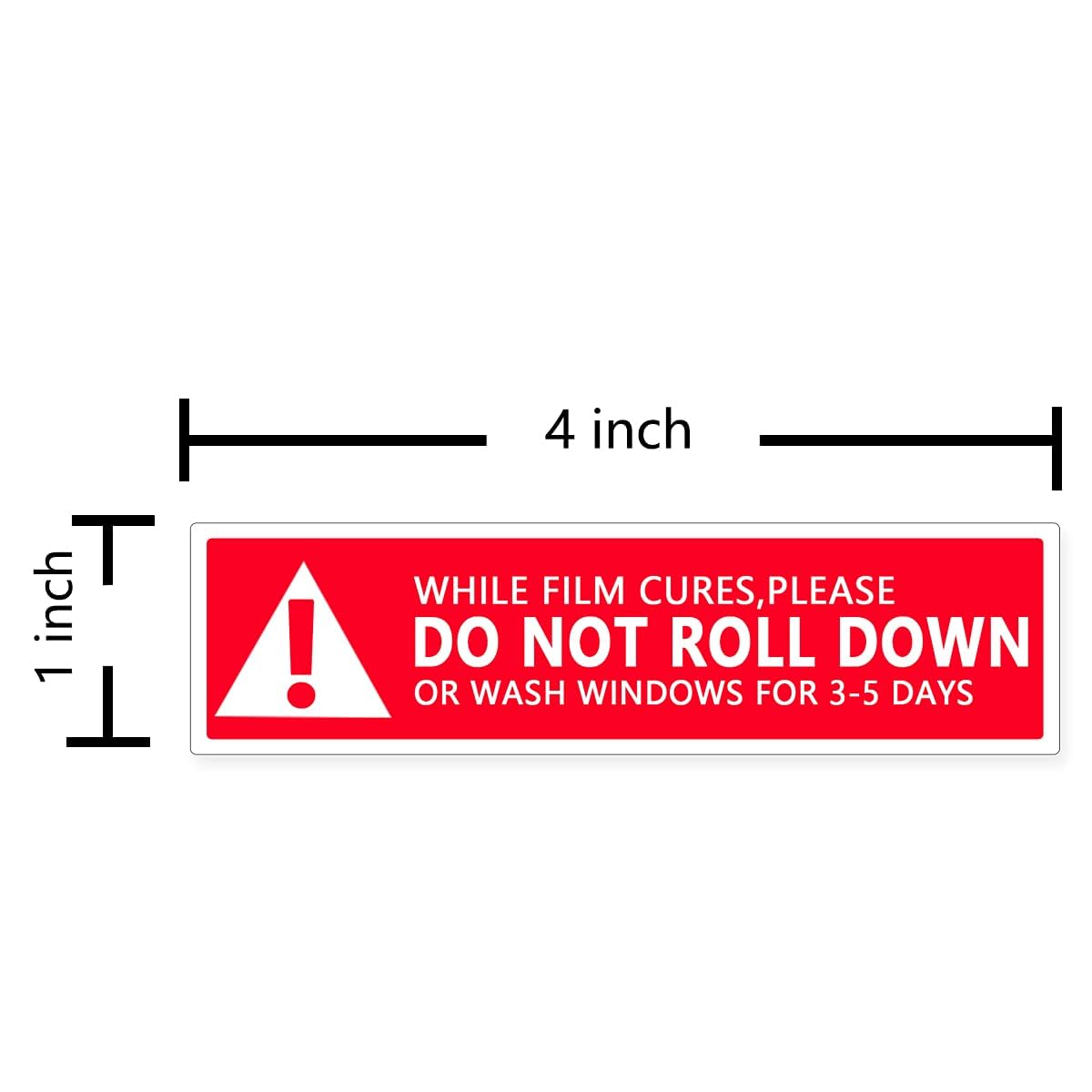 Do Not Roll Down Warning Labels,Windows Film Attention Caution Stickers,4x1 Inch,500 Pcs Per Pack, Red - Image 3