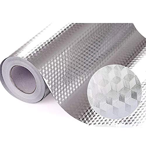 Resistente Entrepaños de cocina del papel pintado cáscara y palillo del papel de aluminio papel auto adhesivo de contacto a prueba de aceite etiqueta de la pared de calor for la encimera de cajón Line
