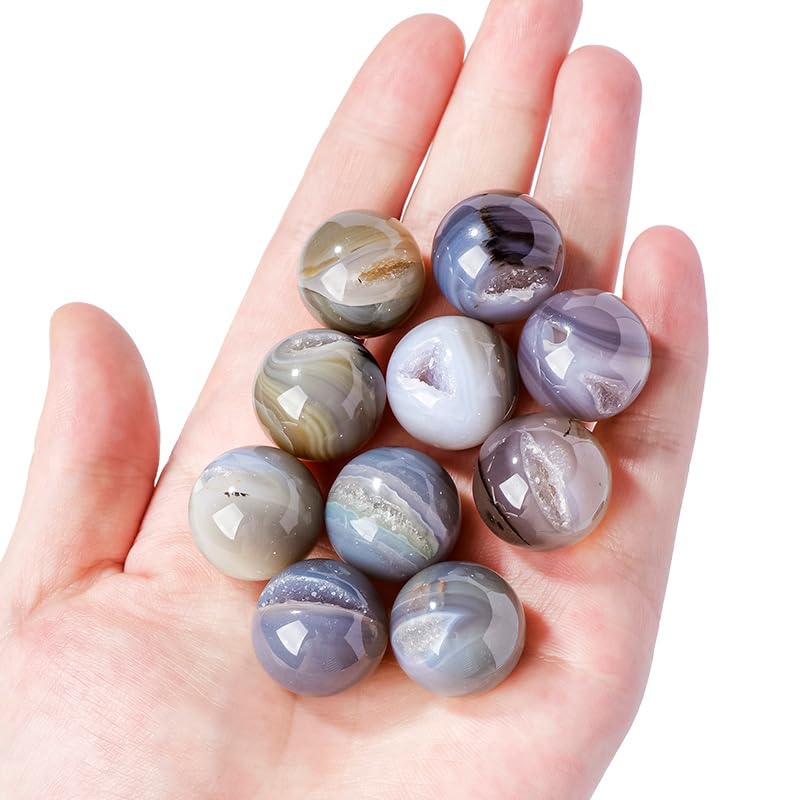 Piedra bruta de ágata y cristal natural en lote de 10 piezas para decoración de interiores
