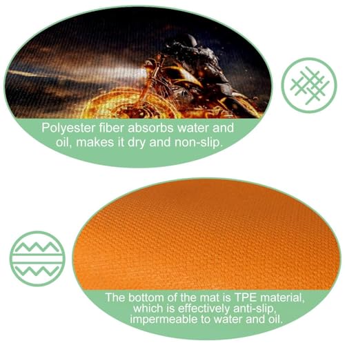 Tapis de cuisine antidérapant lot de 2 lavable contre projections eau sol - 6