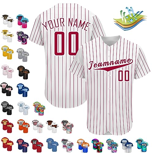 Busparst Camiseta de BéIsbol Personalizada, Camisetas de BéIsbol Personalizadas, Camisetas de BéIsbol Personalizadas para Hombres, Mujeres Y JóVenes