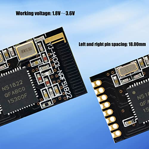 Marvvdy NRF51822 Seriële poort Bluetooth 4.0-module, 2,4 GHz draadloze module Transmissiemodule met ingebouwde antenne - Afbeelding 6