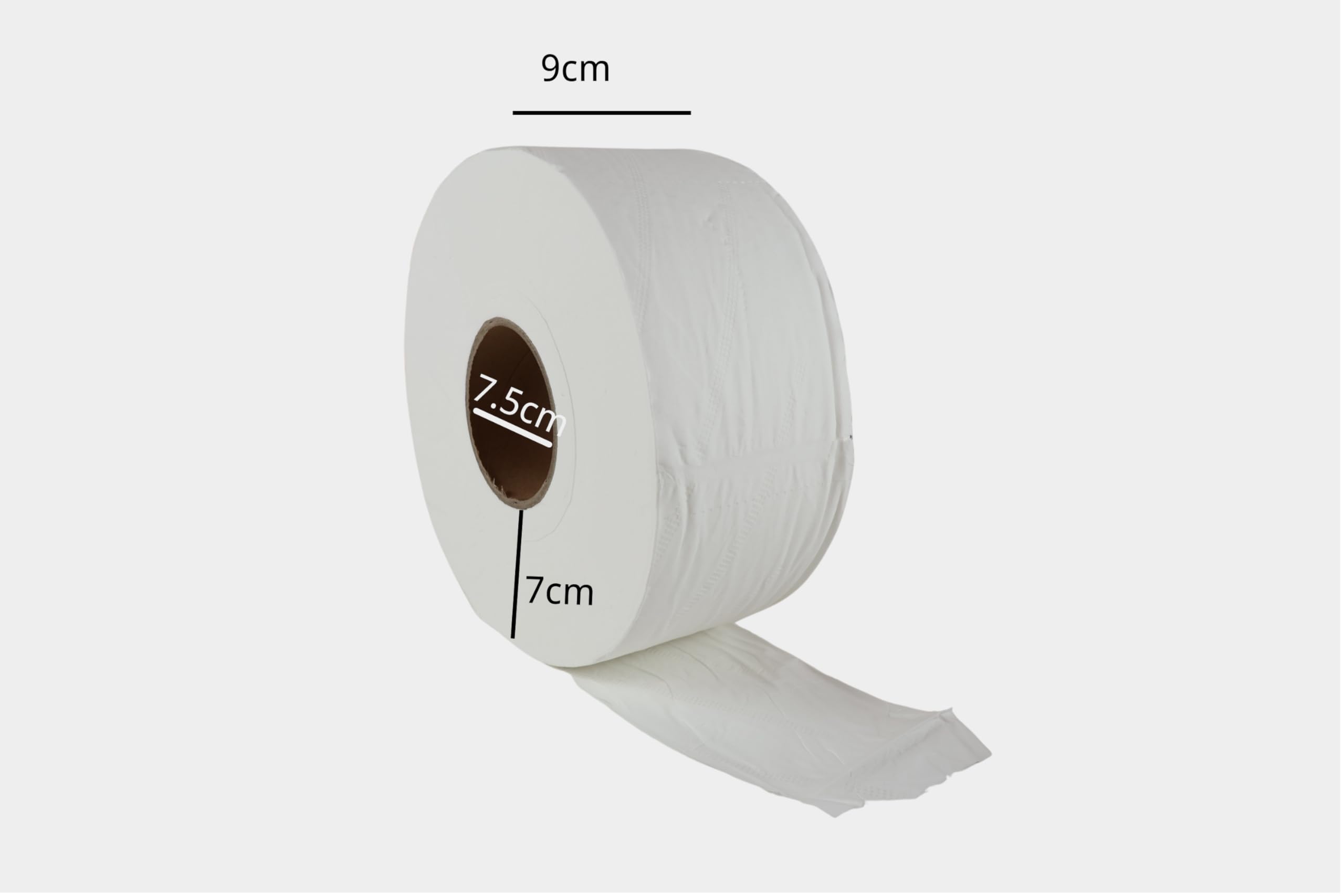 Papel higiénico Mini Jumbo 3 pliegues - 12 rollos x 150 m - Blanco - Gran formato profesional - Papel grueso y resistente - Uso intensivo para empresas, sanitarias y comunidades