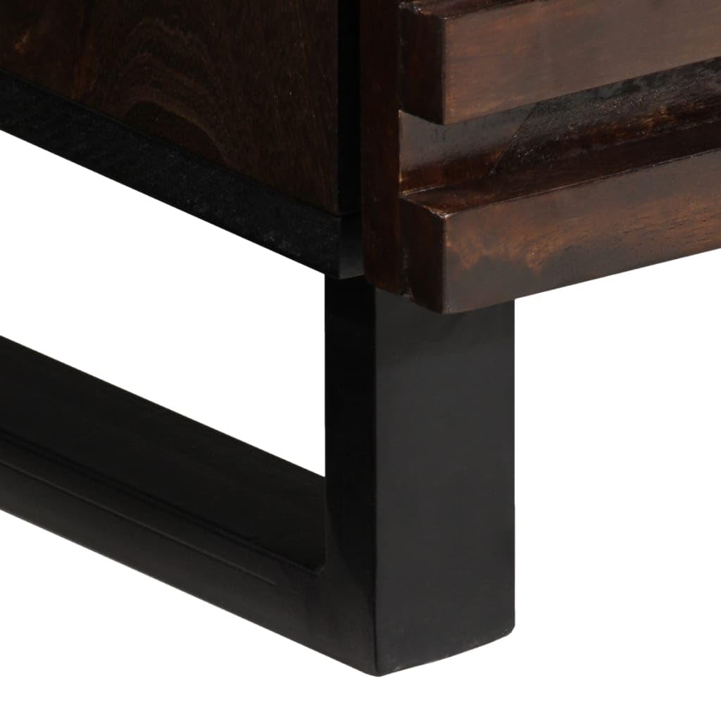 vidaXL Aparador marrón 60x34x100 cm madera de mango macizo