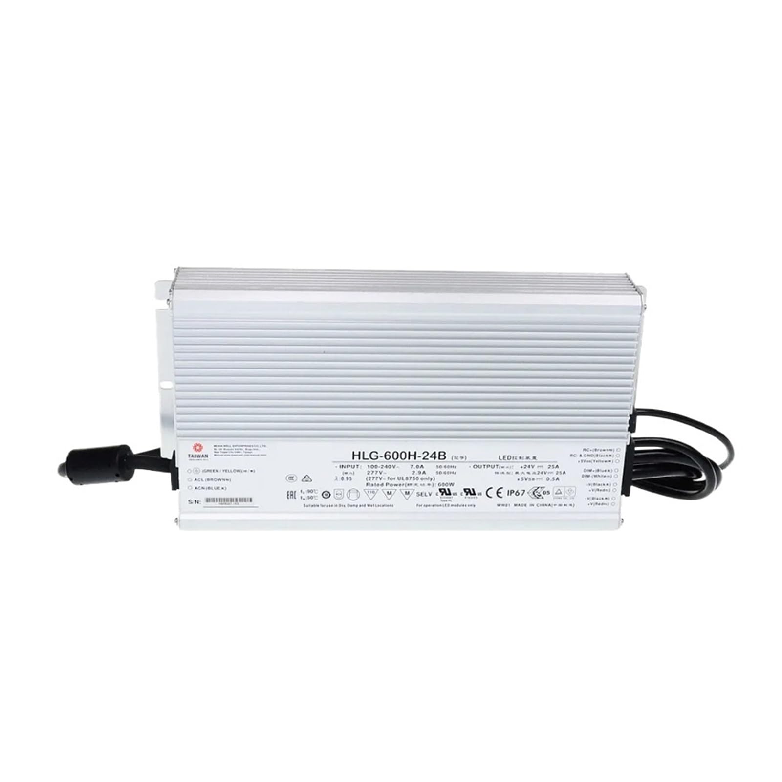 BRODEFUP LED power supply HLG-600H HLG-600H-12B HLG-600H-15B HLG-600H-20B HLG-600H-24B HLG-600H-30B HLG-600H-36B HLG-600H-42B(HLG-600H-54B 54V)