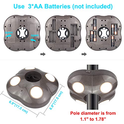 Bigmonat Patio Umbrella Light Battery Operated, Outdoor Table Umbrella Lights With Remote And Timer, Color Changing Pole Light, Wireless Tent Lights For Camping, Brightness Dimmable, 250 Lumens #TOP5