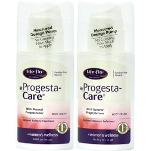 Life-Flo Progesta-Care with Natural Progesterone Body Cream, Women’s Wellness 4 oz (Pack of 2)