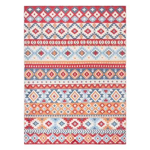 Towncountryeverydaydahliasouthwesternstripeindooroutdoorarearuguvfaderesistanthighlowpileredmutli710x102  Urban Country Home Decor Town country everyday dahlia southwestern stripe indoor outdoor area rug uv fade resistant high low pile redmutli 710×102  urban country home decor