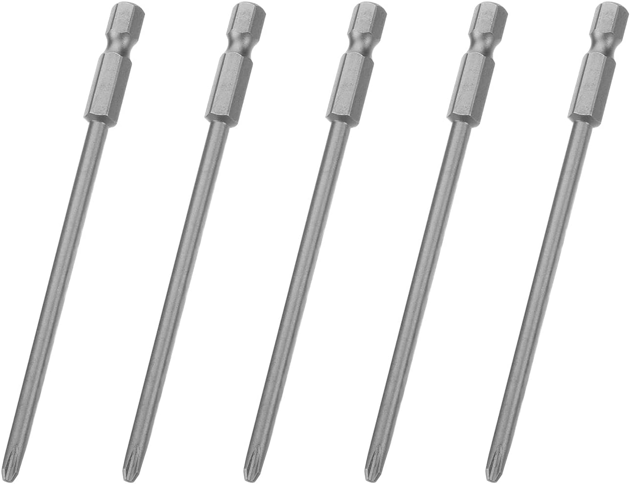 Utoolmart 10Pcs Phillips Screwdriver Bits, 4 PH2 Magnetic Cross Screwdriver Bit with 1/4 Inch Hex Shank, S2 Steel for Repair Work, Length: 100mm