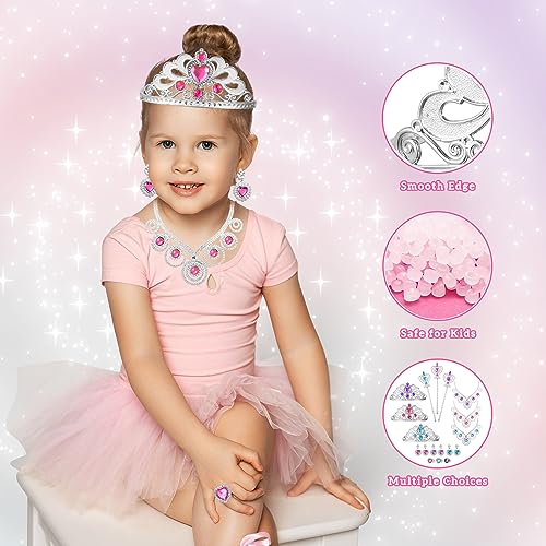 ShyLizard Princess Dress Up Sets for Girls 4-6, Costumes Set with Princess Dresses, Shoes and Accessories, Kids\' Dress Up Play Toy for 3 4 5 6 Year old Toddler Girl Birthday Gift - Thumbnail 6