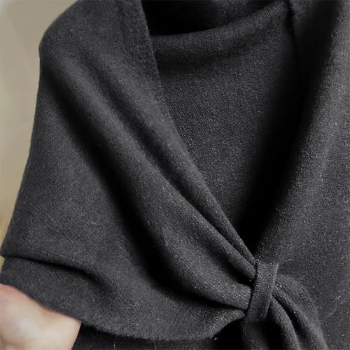 Women's Neck Wrap Wool Blended Triangular Shawl Female Thickened With Knitted Warm Shoulder2