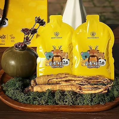 GeumHeuk Korean Black Ginseng for Kids - Vitamin, Multivitamin, Support Immune System, Focus, Mental Performance 50ml X 30 Pouches