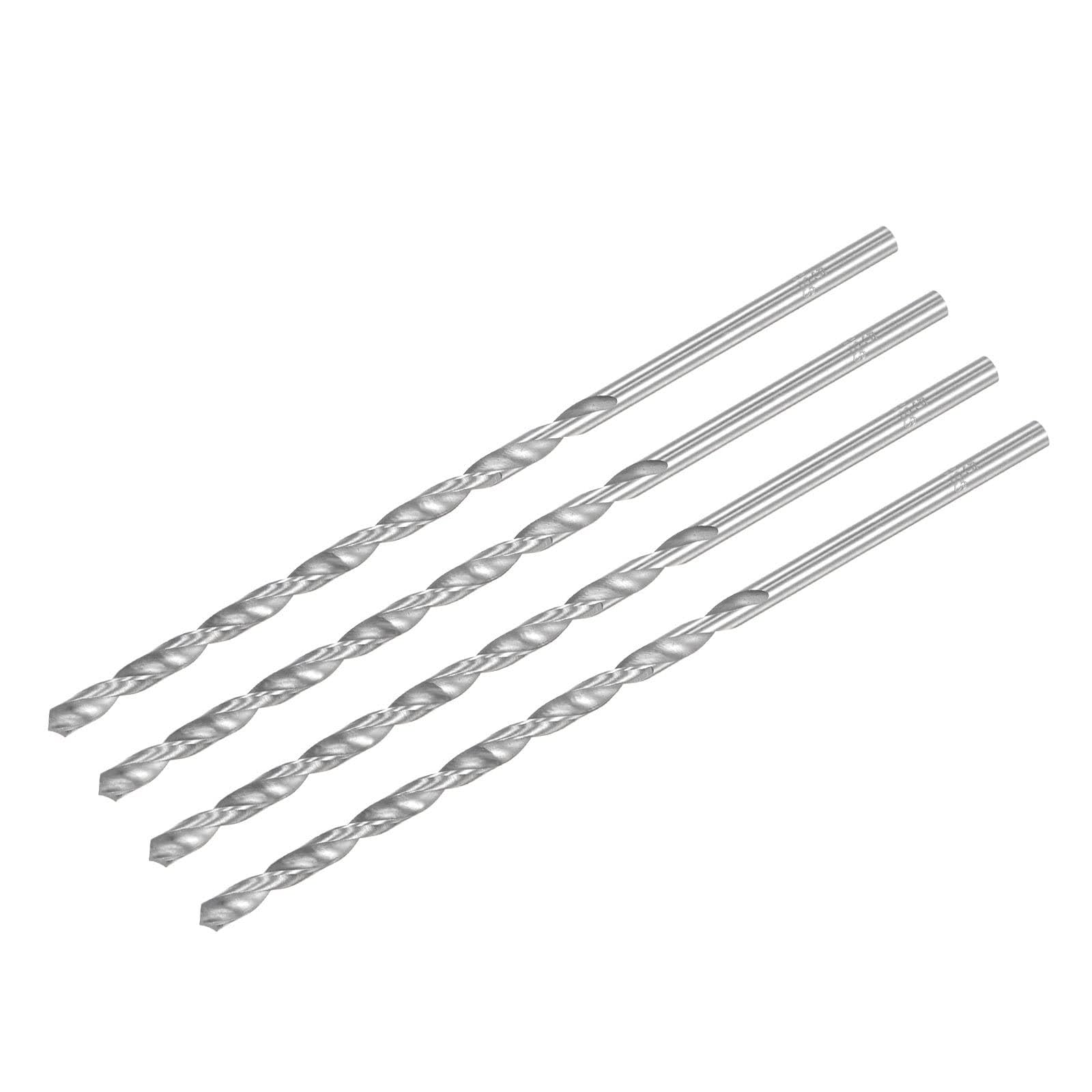 TA-VIGOR 4Pcs 5mm Extra Long Twist Drill Bits