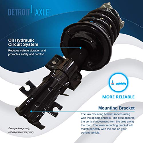 Image of Detroit Axle - 8pc Front End Suspension Kit for 2001-2007 Volvo S60 V70 2 Ready Struts 2 Lower Control Arms 2 Lower Ball Joints 2 Sway Bar End Links 2002 2003 2004 2005 2006 Replacement