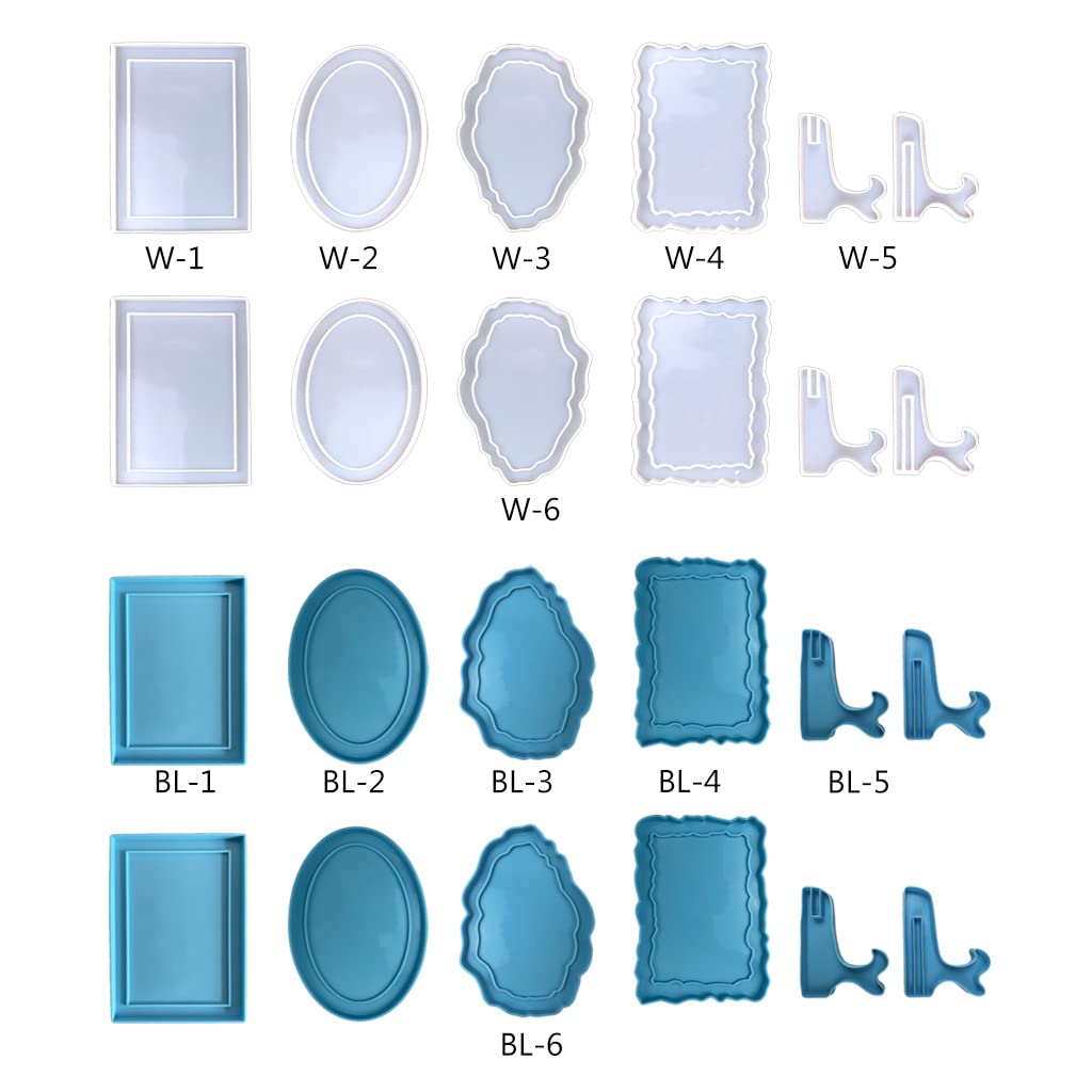 Stampo retrò in resina, per cornici portafoto in silicone, stampi in resina epossidica per decorazioni per la casa, stampi per foto, in silicone per portachiavi rettangolare epossidico