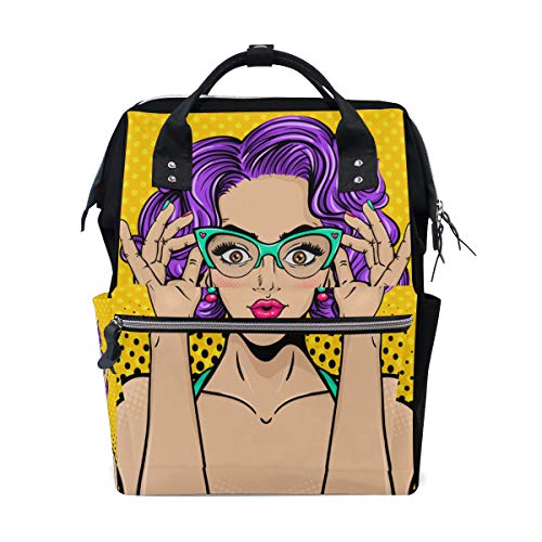 Brille Mädchen Mode Kühle Große Kapazität Wickeltaschen Mama Rucksack Multi Funktionen Windel Wickeltasche Tote Handtasche Für Kinder Babypflege Reise
