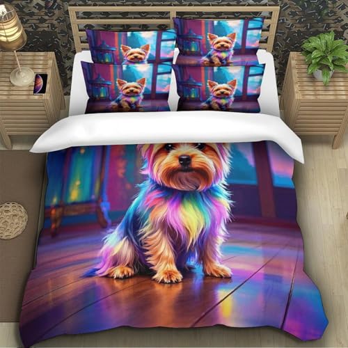 Housse de Couette Hypoallergique Chat pour Lit Super King 260x220 - 5