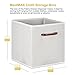 MaidMAX Cloth Storage Bins, Cubes Baskets Containers with Wooden Handles for Home Closet Bedroom Drawers Organizers, Foldable, Grey Polka Dot - Pack of 6, 10.5 x 10.5 x 11