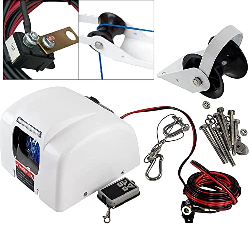 Kit salpa ancora marino con telecomando wireless, supporta fino a 11,3 kg, verricello resistente per barche da pesca e pontone