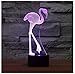 Produktbild XINGXIAOYU 3D Nachtlicht Luminaryflamingo 3D Led Lampe Energienbank Leuchten Tischlampe Drahtlose Wandleuchte