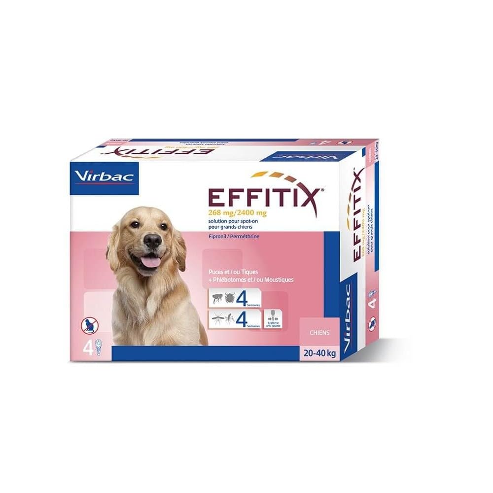 VIRBAC - EFFITIX Spot on - Anti Parasitaire - 4 Pipettes