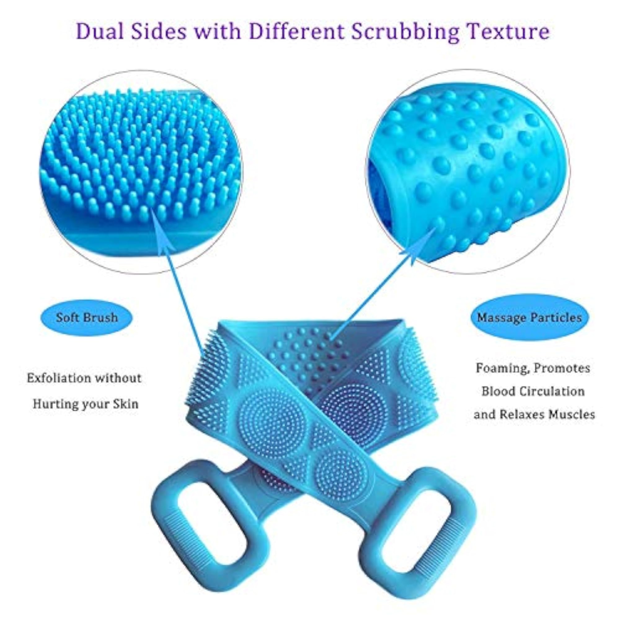 Eco-Friendly Silicone Back Scrubber for Shower