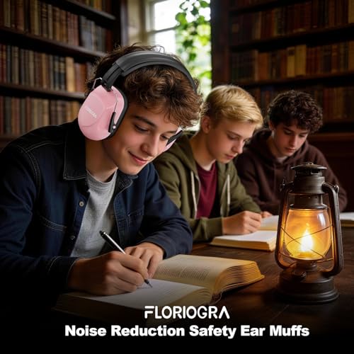 Image of Floriogra Noise Reduction Ear Muffs, NRR 34dB Ear Protection for Adults