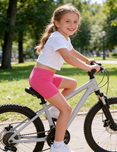 Image of Somaibo 3 Pack Girls Bike Shorts Kids Cartwheel Under Dress Cotton Short