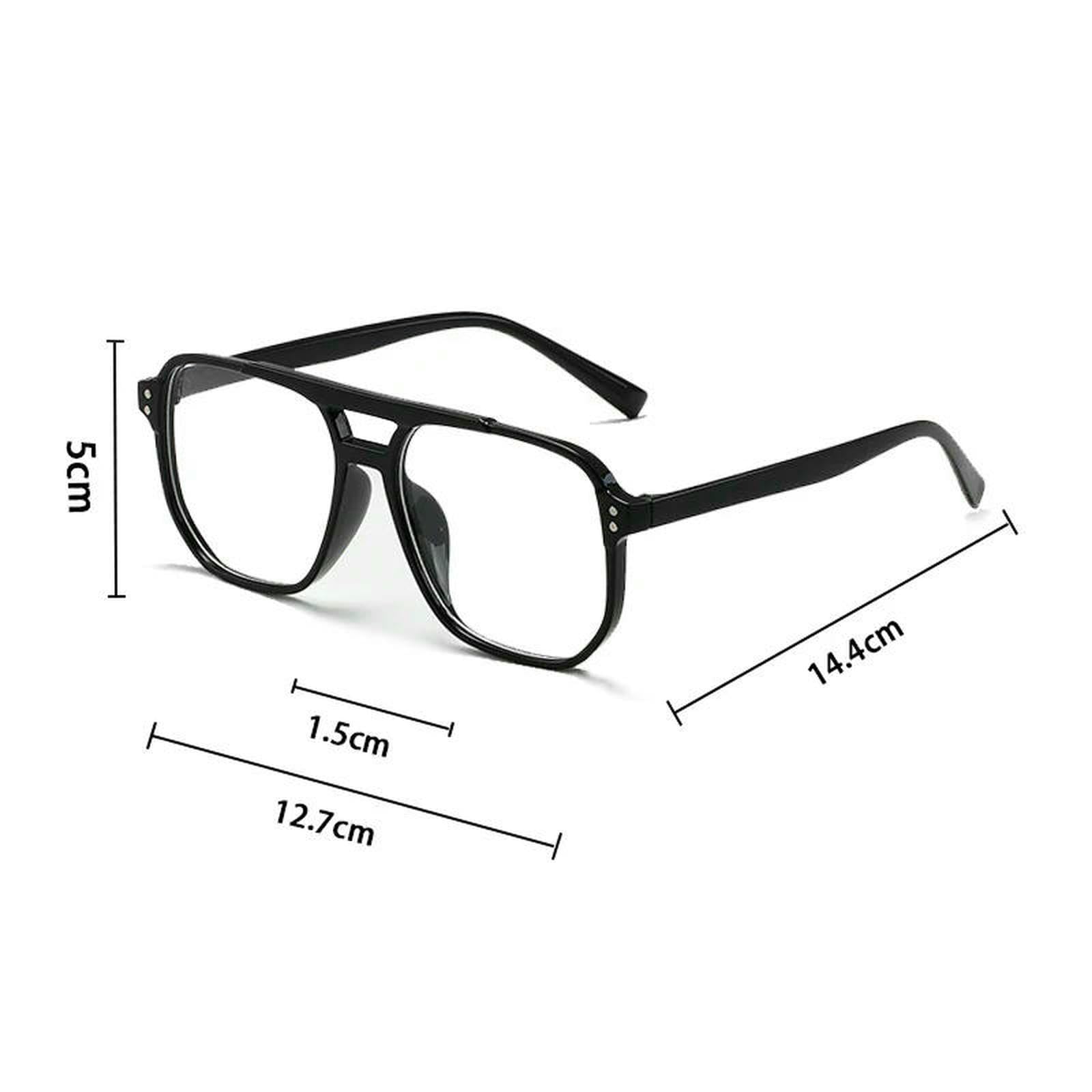 Occhiali da Sole Quadrati Donna E Uomo Poligonali retrò Vista A Doppio Raggio Neri Vintage alla Moda-3 Pz 234