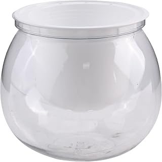 Self Watering, PET Material with Cotton Rope, Modern White Round Design for Succulent Plants Indoor Garden Decor(A)
