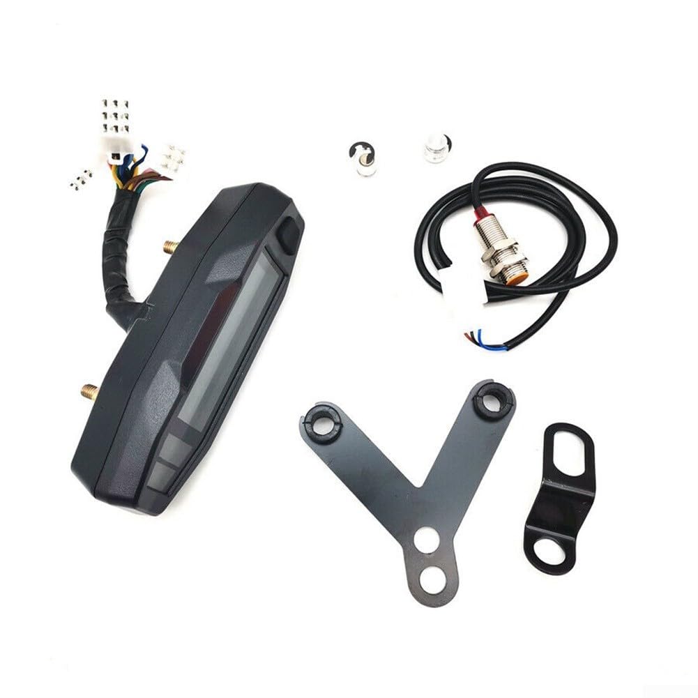 Tachimetro digitale per moto, con retroilluminazione LCD, contachilometri digitale per varie moto