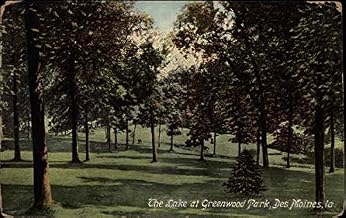 The Lake at Greenwood Park Des Moines, Iowa IA Original Antique Postcard 1911