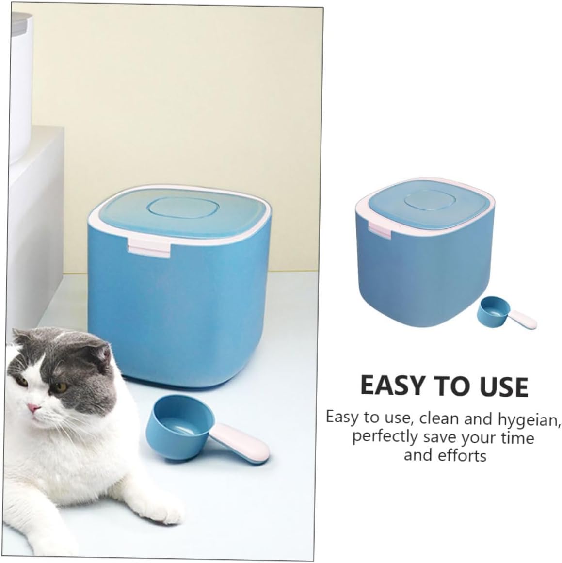 11l Sealed Pet Food Storage Bucket, Airtight Dog and Cat Food Container with Moisture-proof Lid, Multi-functional Storage Bin for Home and Travel Use