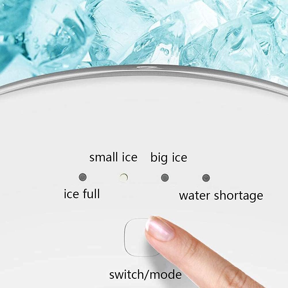 Ice Maker 15kg (24 Hours), Ice Cube Md Display, Ice Cube Machine 9 Ice Cubes Ready in 6-10 Minutes 2 Sizes 2L Red (Champagne) (Champagne)