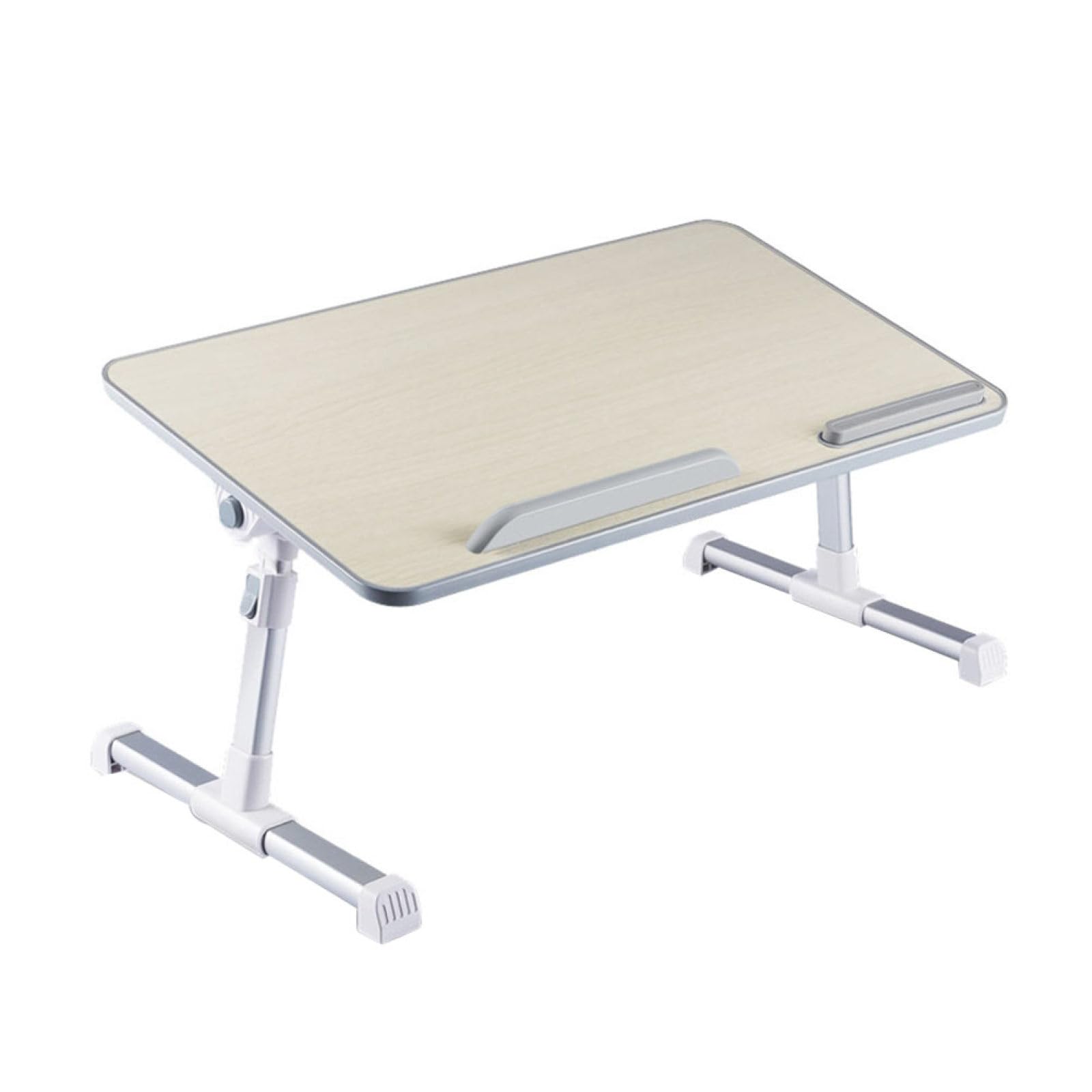 Bureau d'ordinateur pliable pour travailler de chez soi confortablement avec plateau en bois beige
