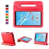 Lenovo TAB 4 8 Plus Case - LTROP Portable Light Weight Shock Proof Convertible Handle Stand Case Cover for Lenovo TAB 4 8 Plus Tablet (2017 Release), Red