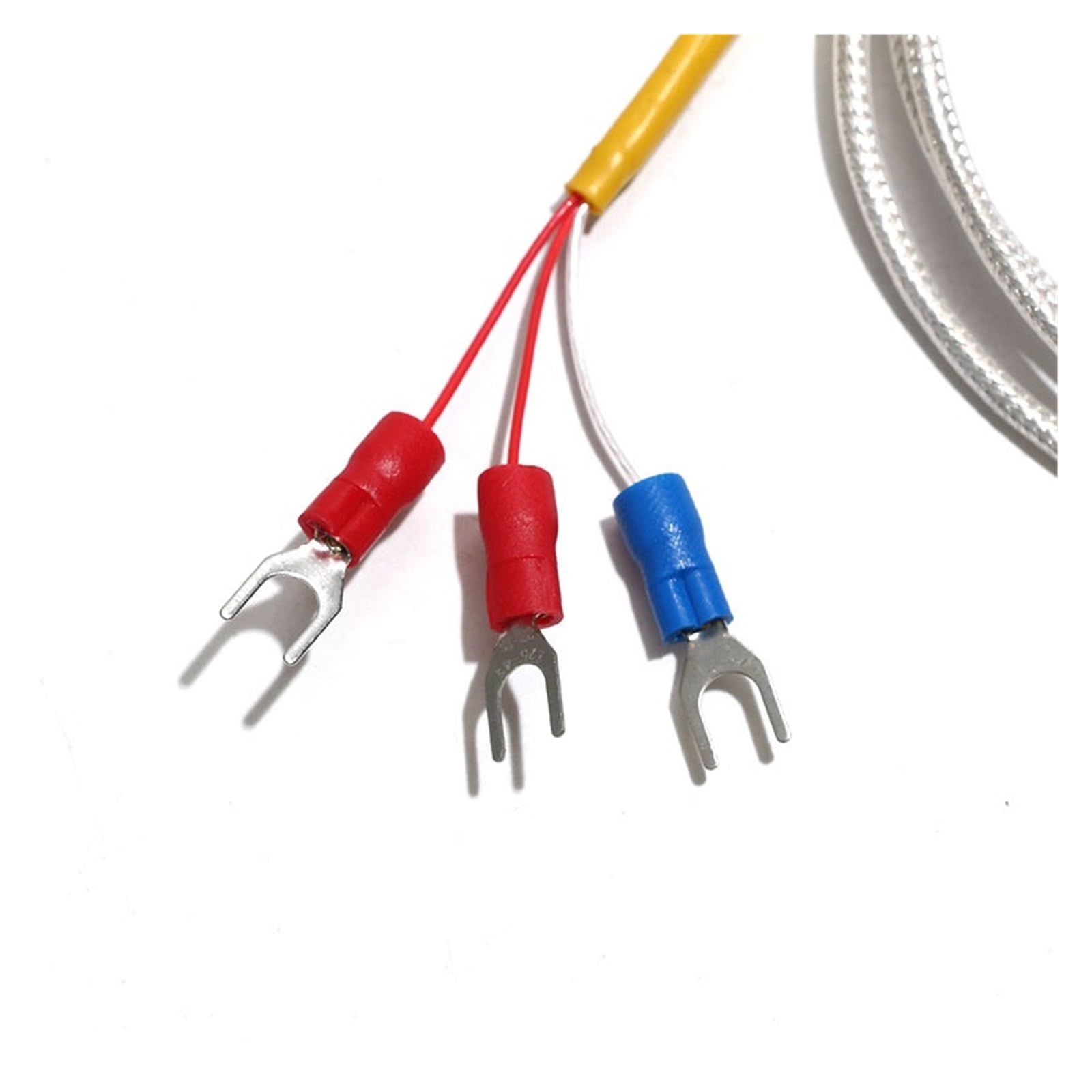 1 unidad tipo K/PT100 Sensor de temperatura de parche de medición de superficie pegada sonda SUS304 resistente al agua con cinta de lámina de cobre | PT100 Cable 10m