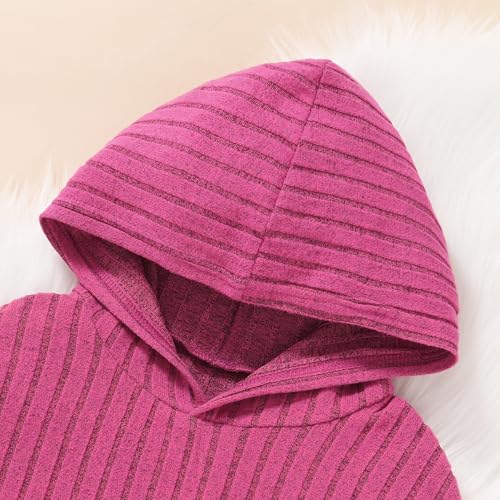 Image of Toddler Girl Fall Winter Outfit Set Stripe Solid Hoodie Pants Clothes Kids 2Pcs Sweatshirt Suit