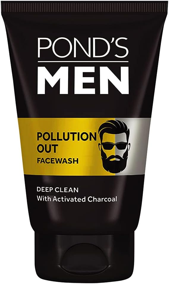 Pond's Men Pollution Out Activated Charcoal Deep Clean Facewash|| 100 g