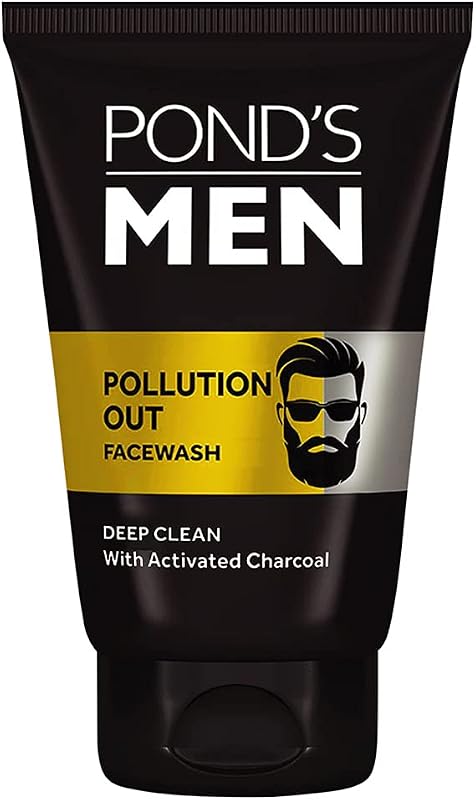POND'S Men Pollution Out Limpador Facial com Carvão Ativado e Esfoliante de Café, 100 g