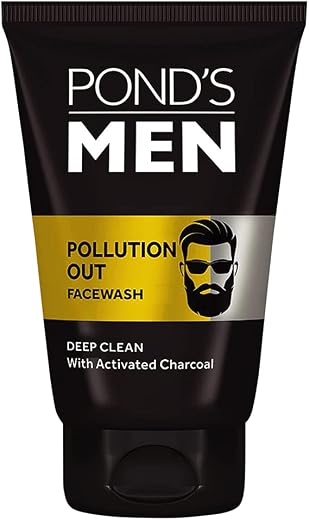 Pond's Men Pollution Out Activated Charcoal Deep Clean Facewash|| 100 g