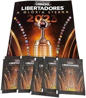 Álbum Capa Brochura (Mole) Copa Libertadores 2023 Oficial + 100 Figurinhas 20 Envelopes Lacrados
