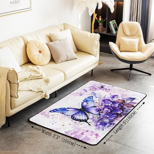 Tapis de balcon et terrasse fleurie flanelle douce 200x300