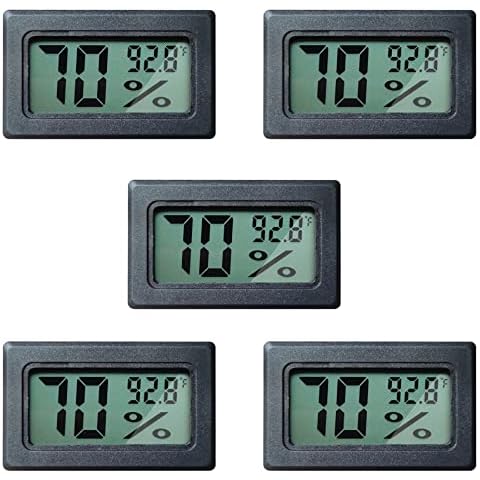 Humidity Gauge,Newlight66 Digital Hygrometer Indoor Outdoor Hygrometer Thermometer (°F) for Home Car Greenhouse（5 Pack Cover
