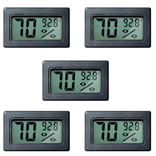 Humidity Gauge,Newlight66 Digital Hygrometer Indoor Outdoor Hygrometer Thermometer (°F) for Home Car Greenhouse（5 Pack