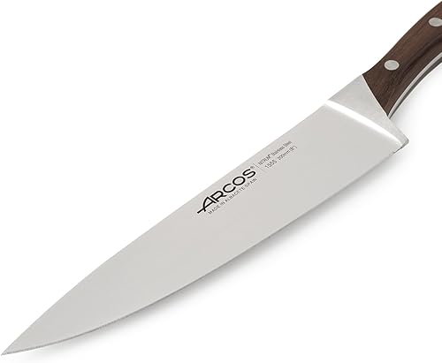 Miniatura 3 de ARCOS Cuchillo de chef de acero inoxidable nitrum de 8 pulgadas y hoja de 7.874 in. Cuchillo de cocina profesional multiusos. Mango ergonómico POM