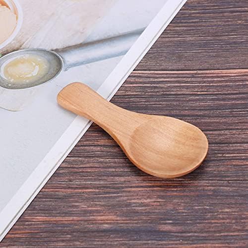 Bopfimer Short Handle 10 Packets of Small Wooden Spoon, Perfect for Small Jars of Jam, Spices, Condiments, Seasonings, Sugar, Honey, Coffee, Tea, Mustard, Ice Cream, Milk Powder