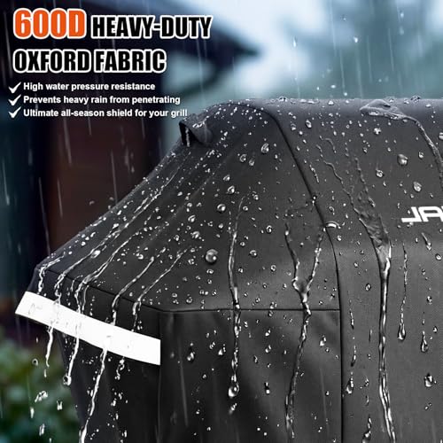 Image of QuliMetal 65 Inch Grill Cover for Weber Genesis II 400 Series | 600D Waterproof Grill Cover for 4-5 Burners Weber Char-Broil Nexgrill Brinkmann Kenmore Compared to 7131(Not Fit 2022 E-435)