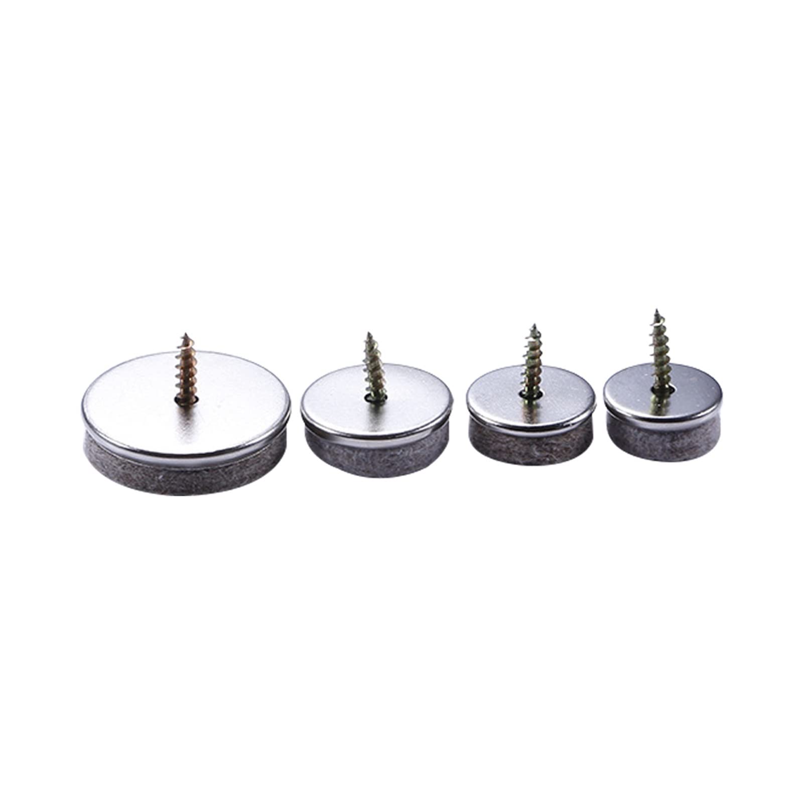 32 Uds Plata 22/24/28/38mm Muebles de Fieltro sofá Silla Pata Tornillo Antideslizante Piso Almohadilla Antideslizante Protectores de uñas (Size : 38mm)
